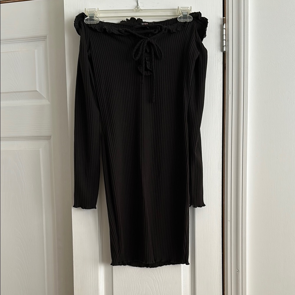 Black Off-Shoulder Mini dress